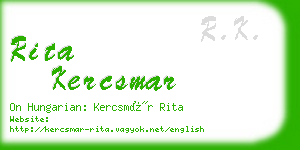 rita kercsmar business card